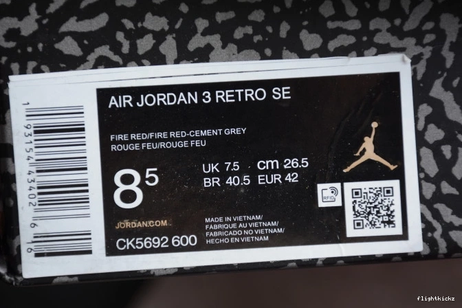 Air Cement 3 CK5692-600 Red Jordan 0717